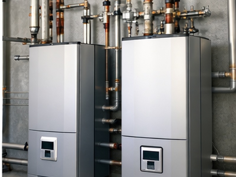 Centrale termica con due generatori a condensazione e collettori in rame realizzata da Hydraulica